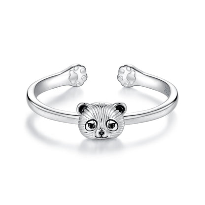 Sterling Silver Enamel Bear Ring