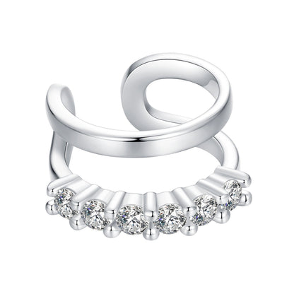 Sterling Silver Pavé Cubic Zirconia Earrings