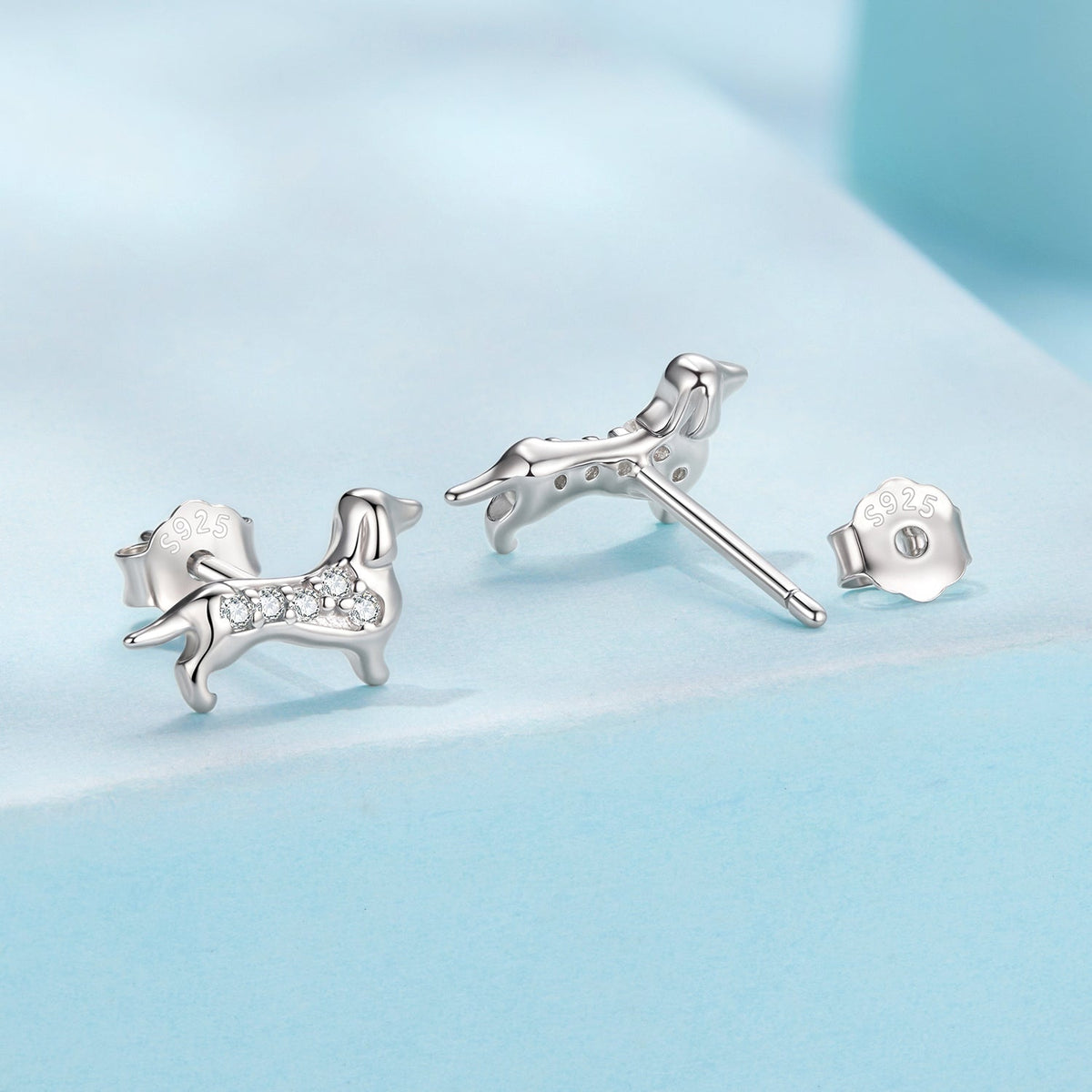 UndeniablyLuxe Fine Jewelry Pavé Cubic Zirconia White Gold Plated Earrings