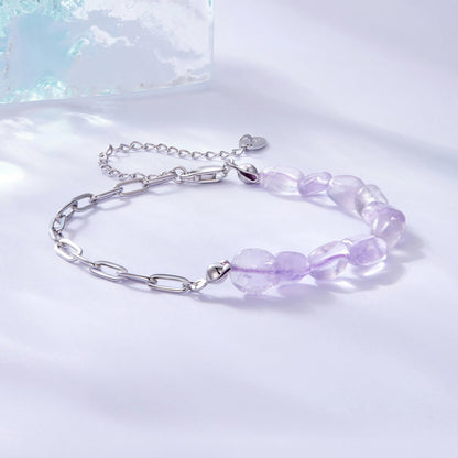 Sterling Silver White Gold Plated Crystal Bracelet