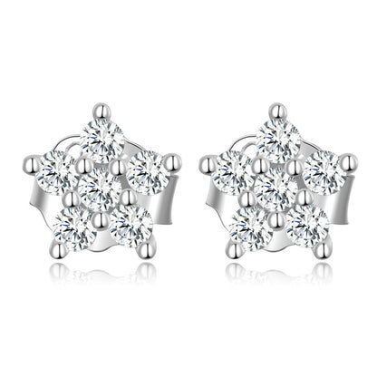 Sterling Silver CZ Pavé Earrings