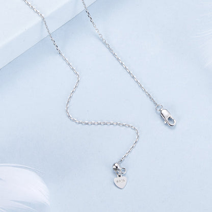 Sterling Silver Cubic Zirconia Pavé Necklace