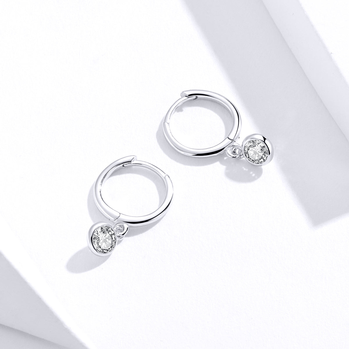 Sterling Silver Gold Plated Pavé CZ Earrings
