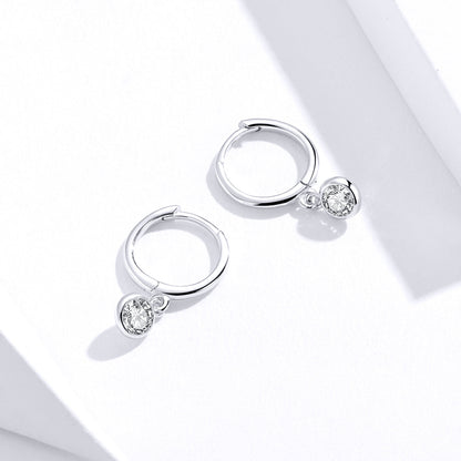Sterling Silver Gold Plated Pavé CZ Earrings