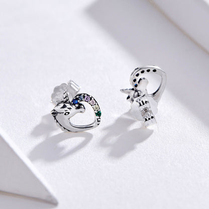 Sterling Silver Oxidized Pavé Cubic Zirconia Earrings