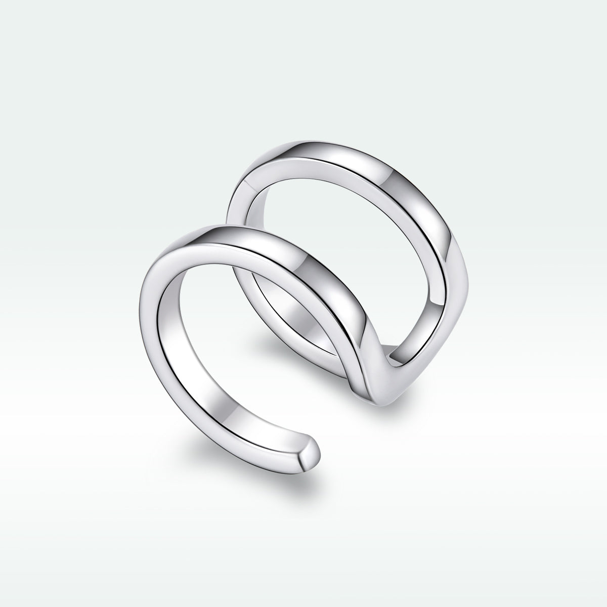 Sterling Silver Platinum-Plated Earrings