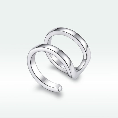 Sterling Silver Platinum-Plated Earrings