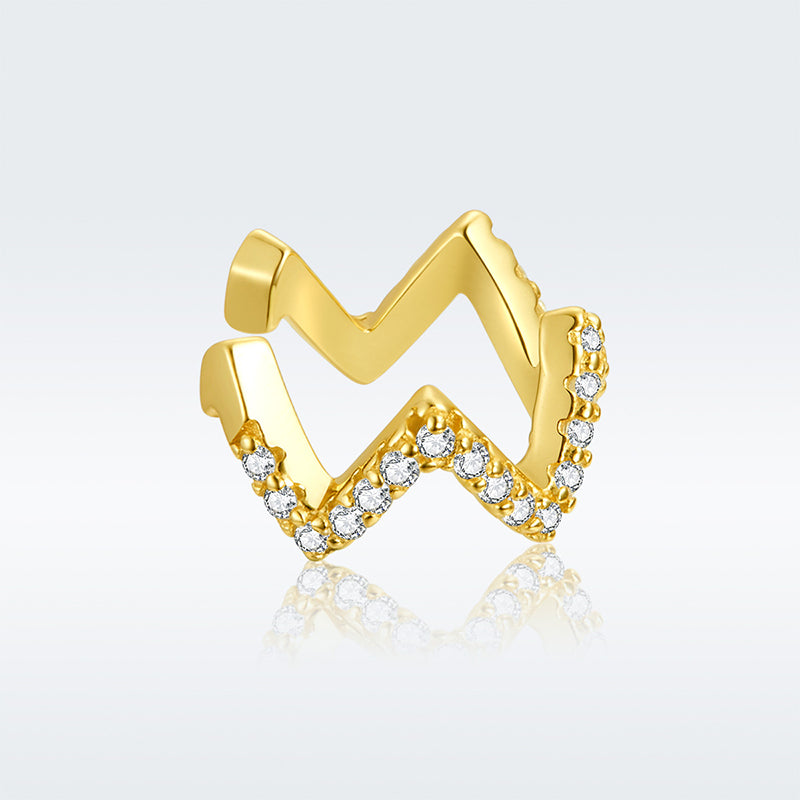 Sterling Silver Pavé CZ Hoop Earrings