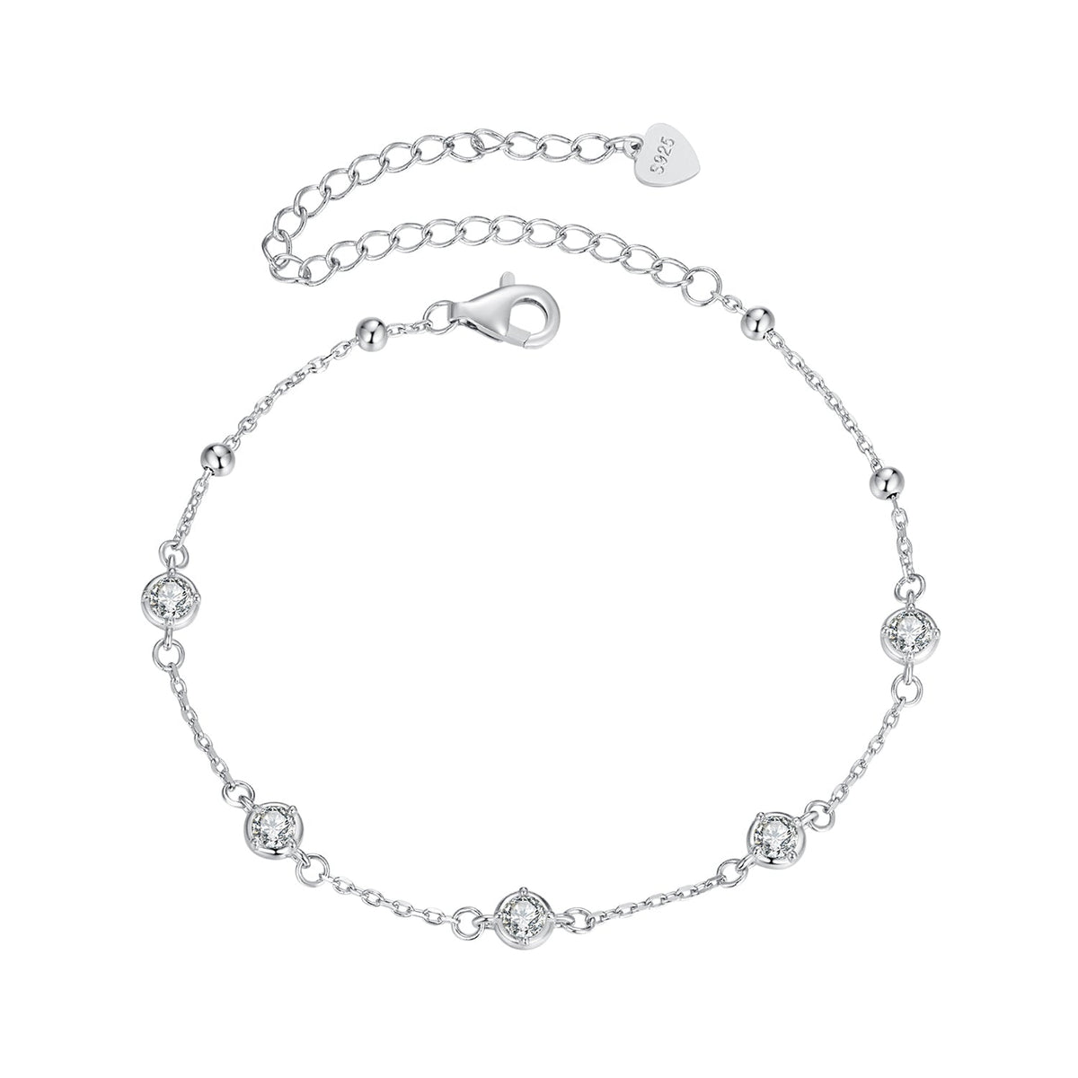 Sterling Silver Moissanite Bracelet