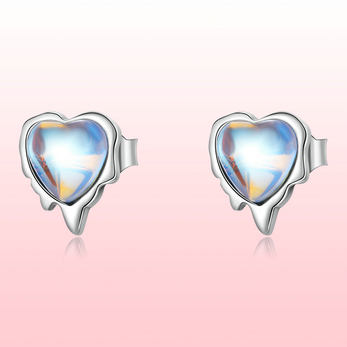 Sterling Silver Moonstone Drop Earrings