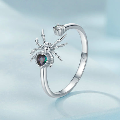 Sterling Silver White Gold Plated Pavé CZ Ring