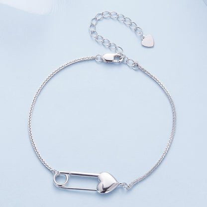 Sterling Silver Cubic Zirconia Pendant Bracelet