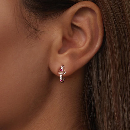 Sterling Silver Cubic Zirconia Pavé Earrings