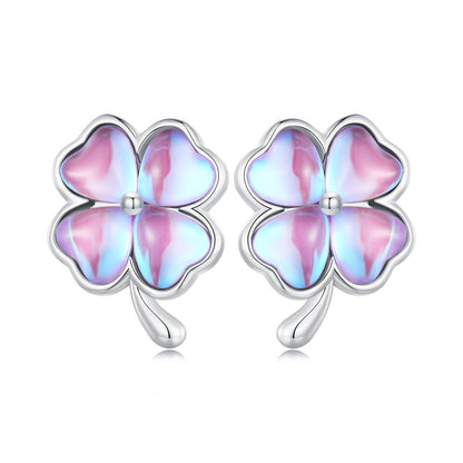 Sterling Silver Transparent Glass Earrings