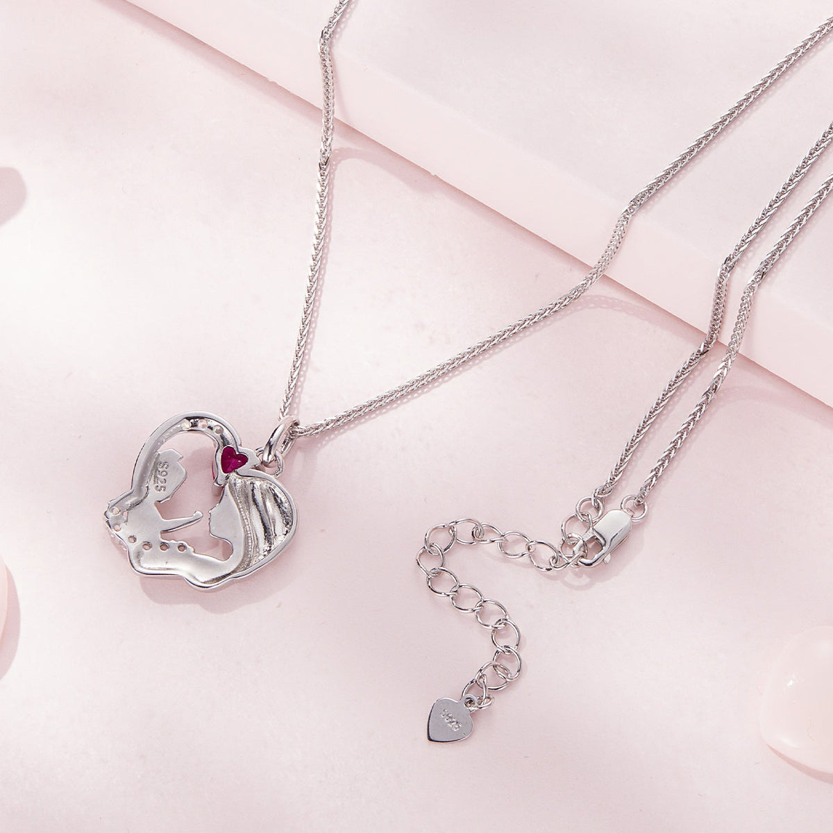 Sterling Silver Pavé CZ Pendant Necklace