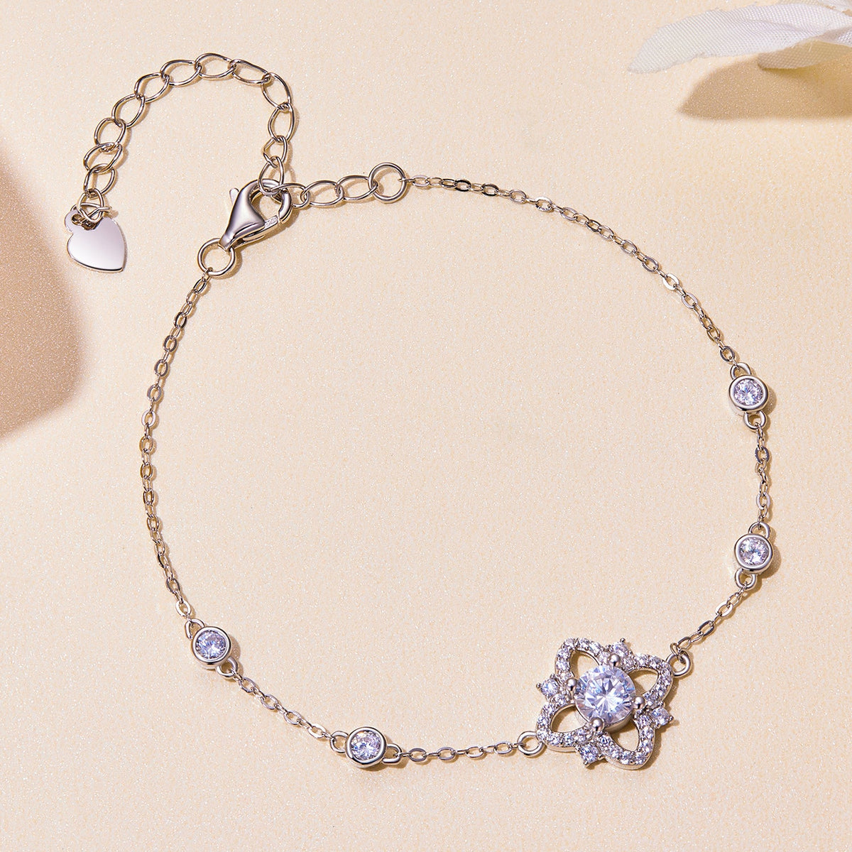 Sterling Silver Moissanite Pavé Bracelet