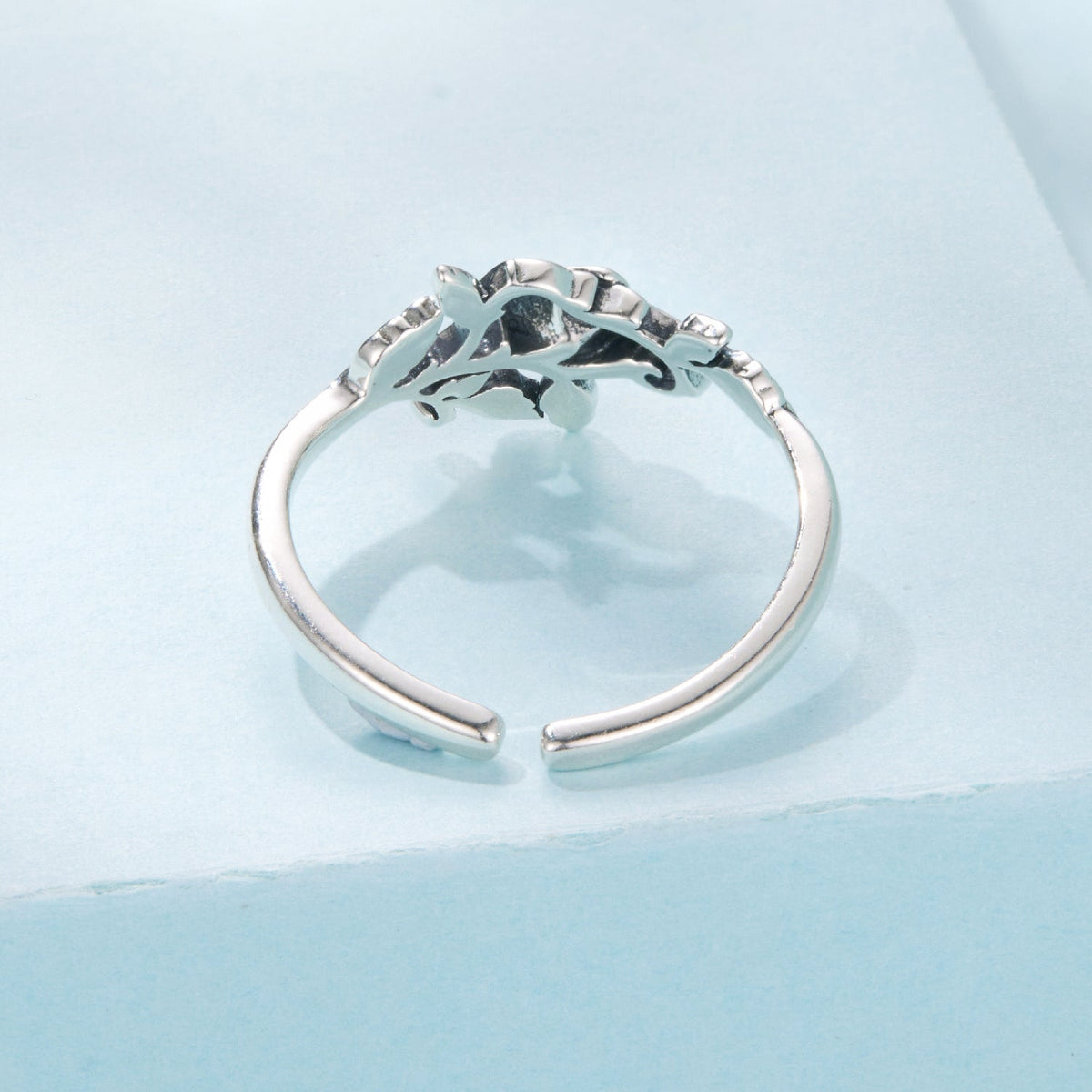 Oxidized Sterling Silver Adjustable Ring