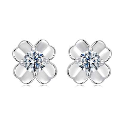 Sterling Silver Moissanite Stud Earrings