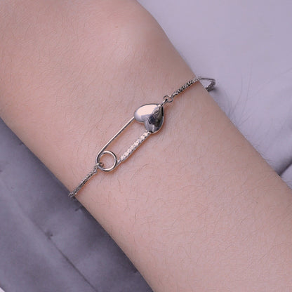 Sterling Silver Cubic Zirconia Pendant Bracelet