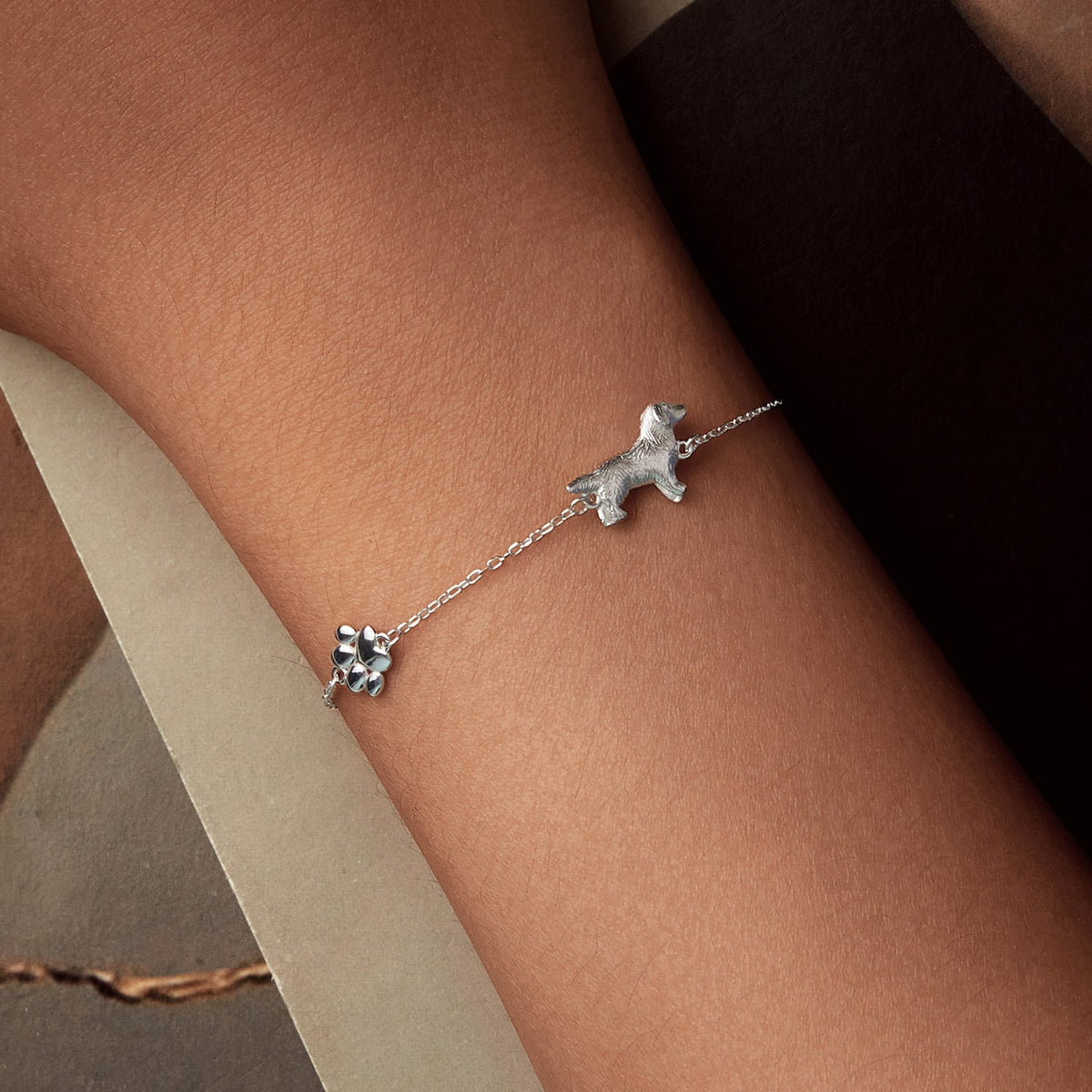 Sterling Silver & White Gold Plated Bracelet
