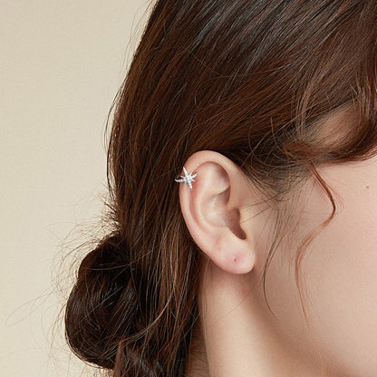 Sterling Silver CZ Pavé Hoop Earrings