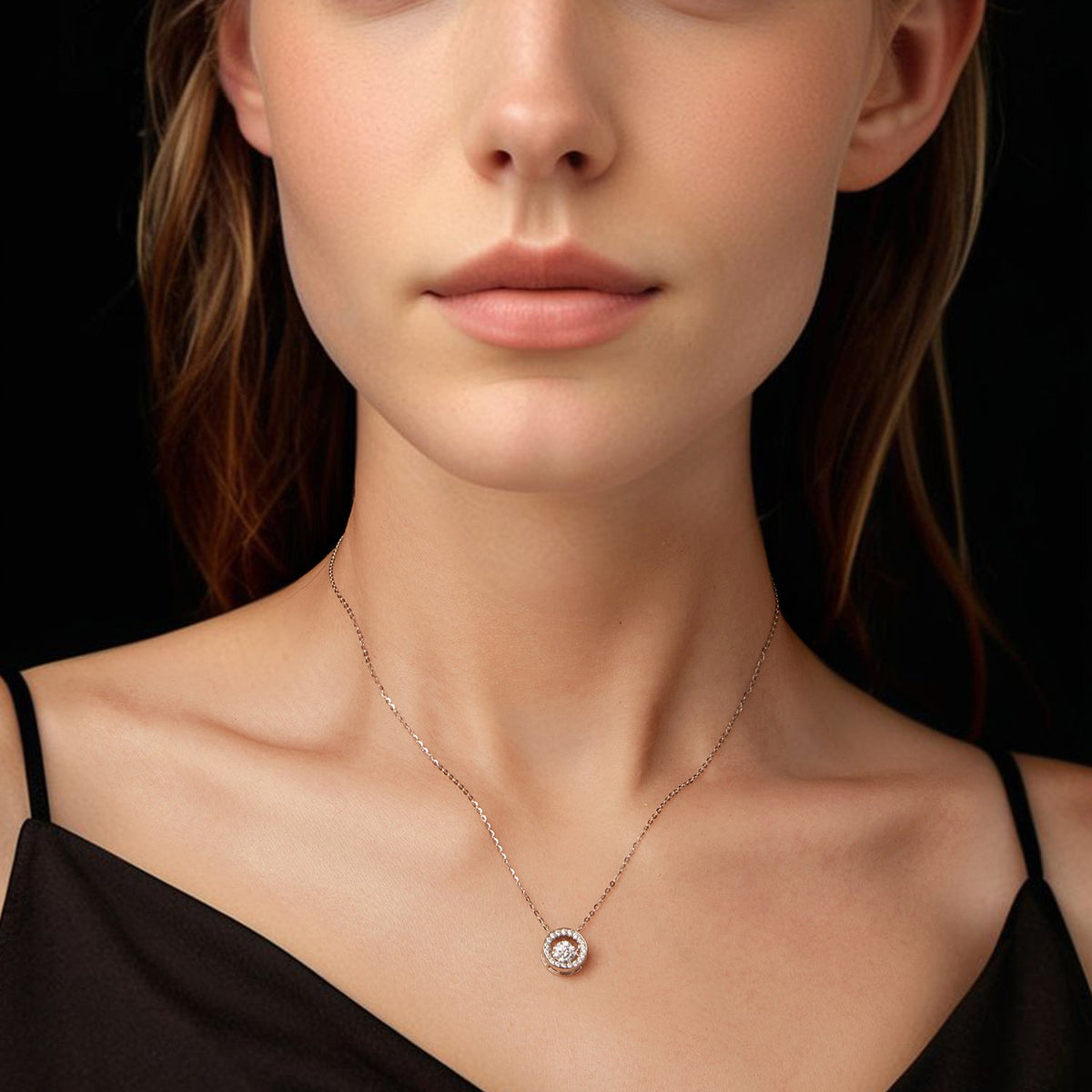 Sterling Silver Moissanite Pendant Necklace