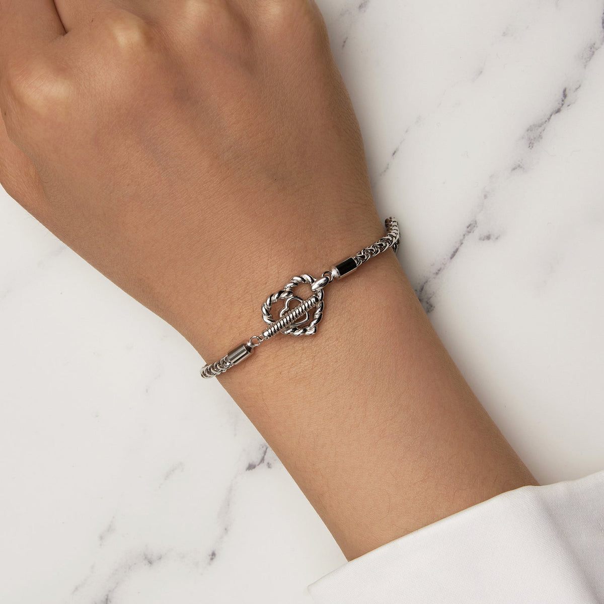 Platinum Plated Sterling Silver 3.0mm Bracelet