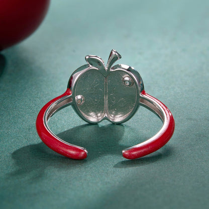 Sterling Silver Enamel Pavé Cubic Zirconia Ring