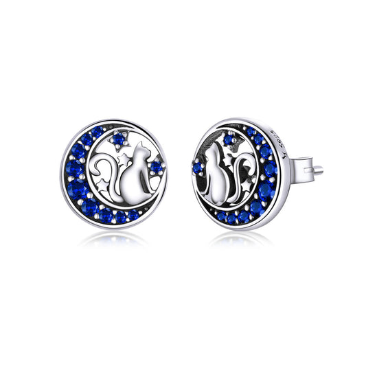 Oxidized Sterling Silver Pavé Cubic Zirconia Earrings