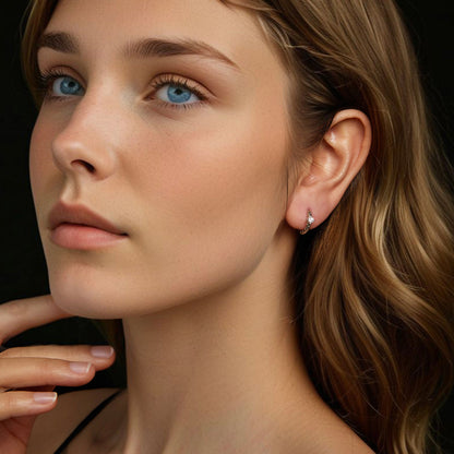 Sterling Silver Moissanite Earrings