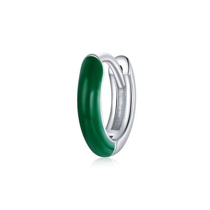 Sterling Silver Enamel Stud Earrings