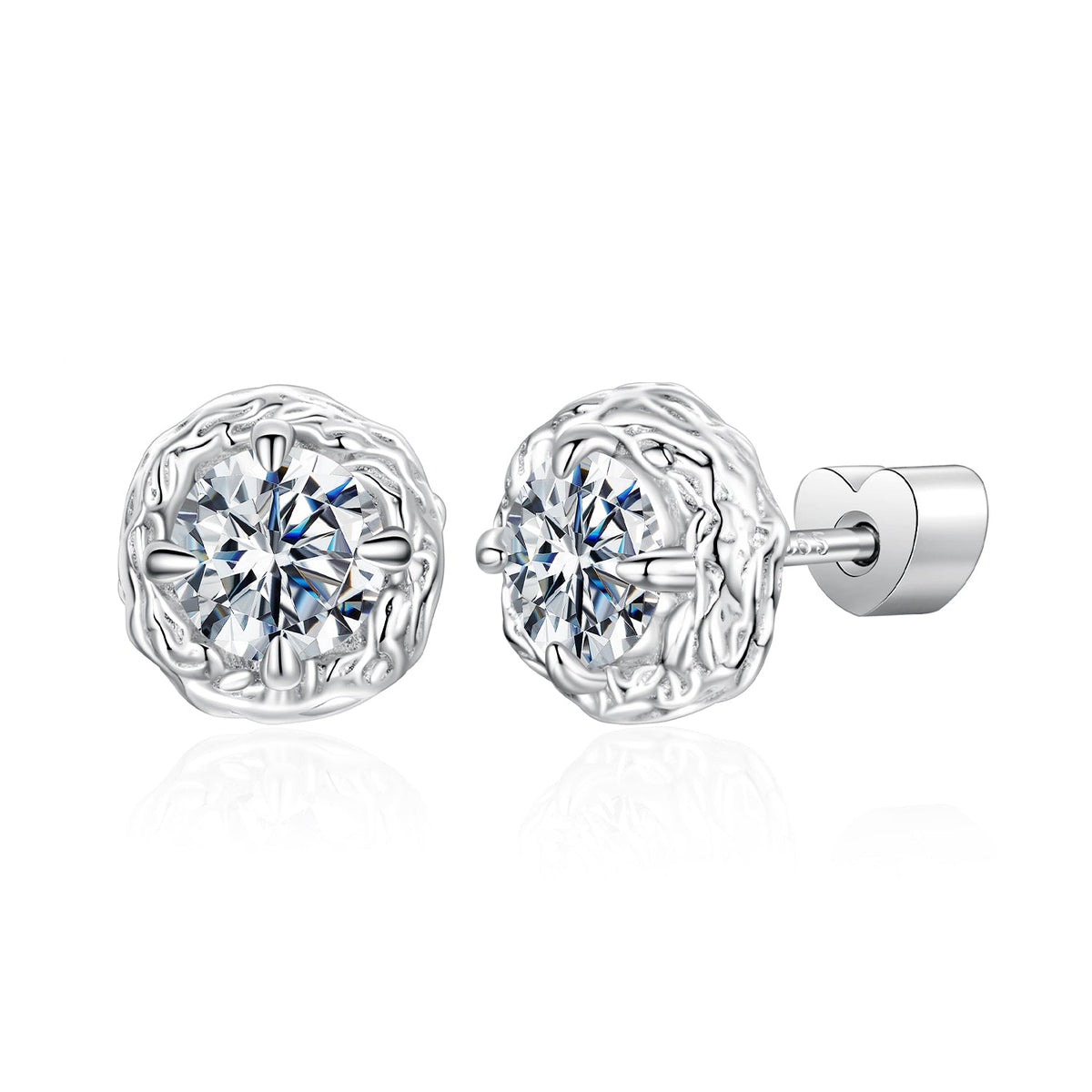 Sterling Silver Moissanite Earrings