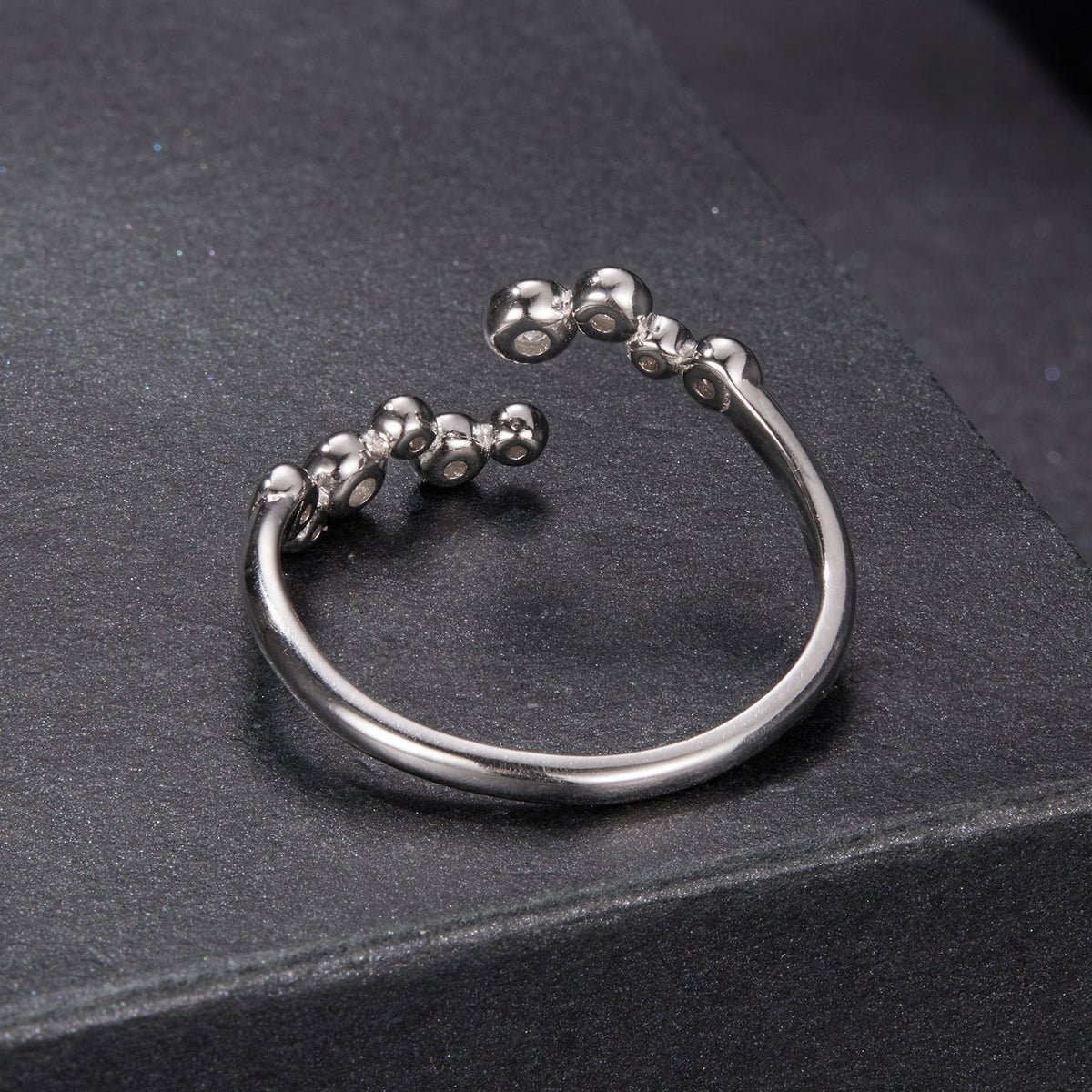 Sterling Silver Moissanite Channel Set Ring