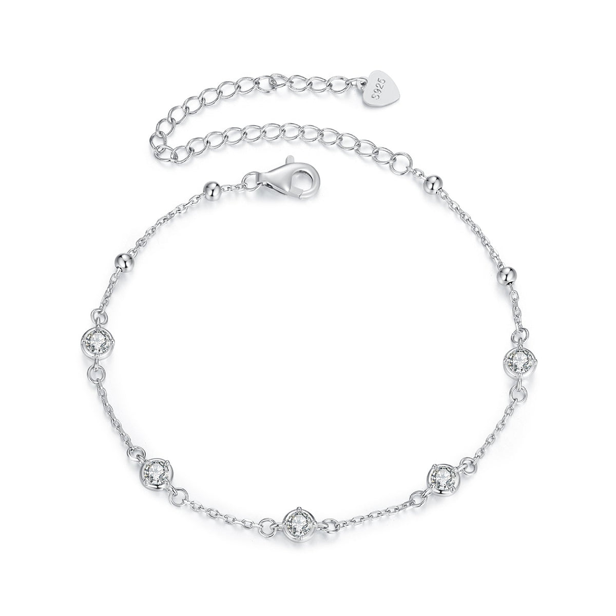 Sterling Silver Moissanite Bracelet