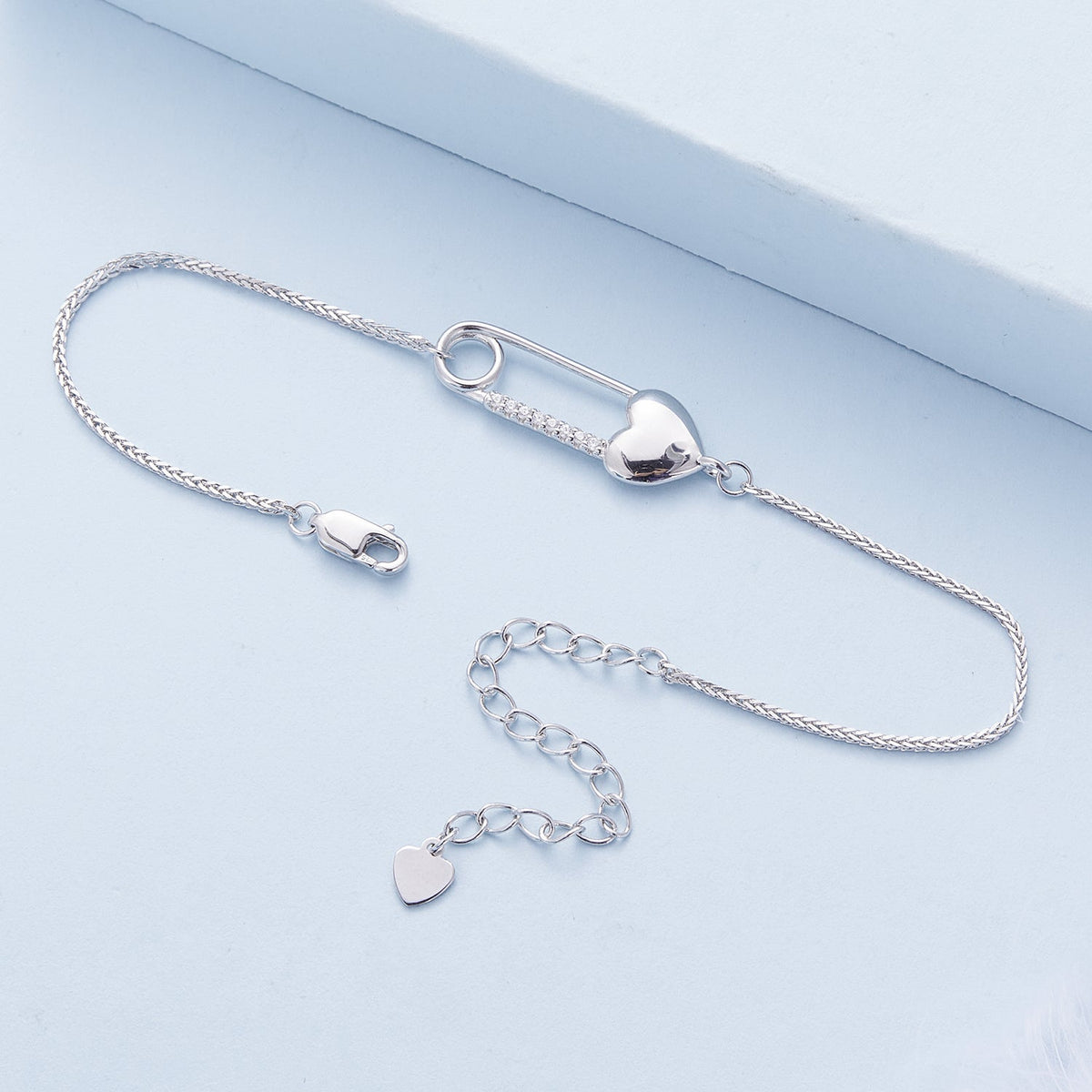 Sterling Silver Cubic Zirconia Pendant Bracelet