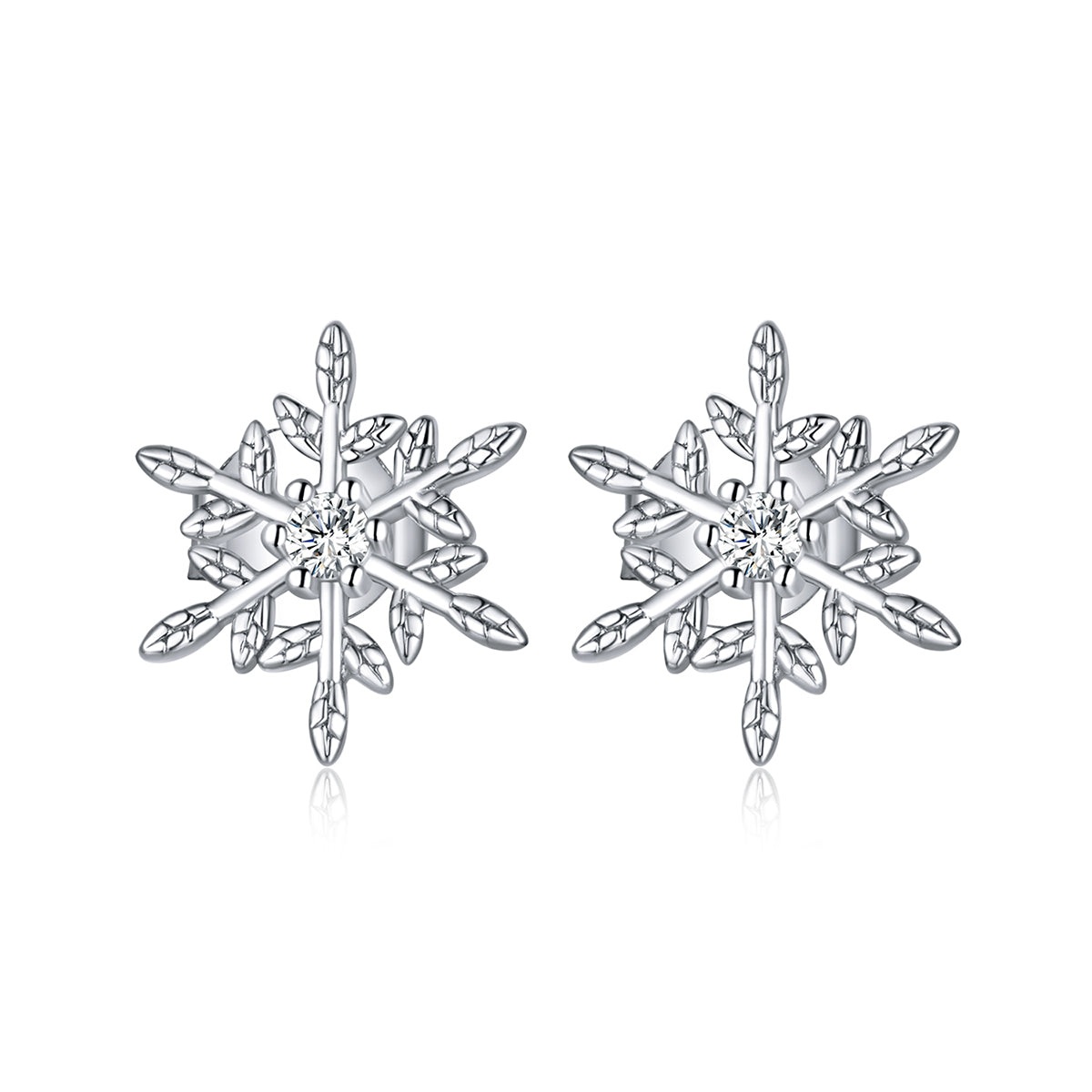Sterling Silver Cubic Zirconia Pave Earrings