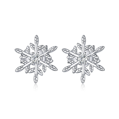 Sterling Silver Cubic Zirconia Pave Earrings