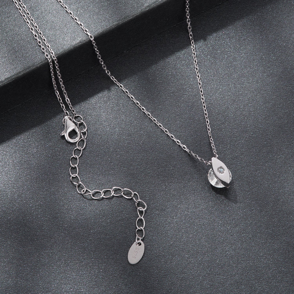 Sterling Silver Gold Plated Moissanite Pendant Necklace