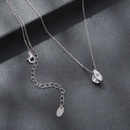 Sterling Silver Gold Plated Moissanite Pendant Necklace