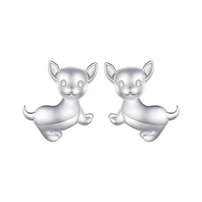 Sterling Silver Platinum Plated Earrings