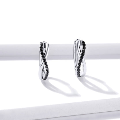Sterling Silver CZ Pavé Earrings