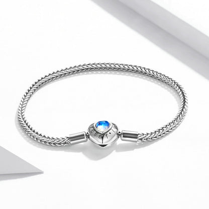 Sterling Silver Moonstone Charm Bracelet