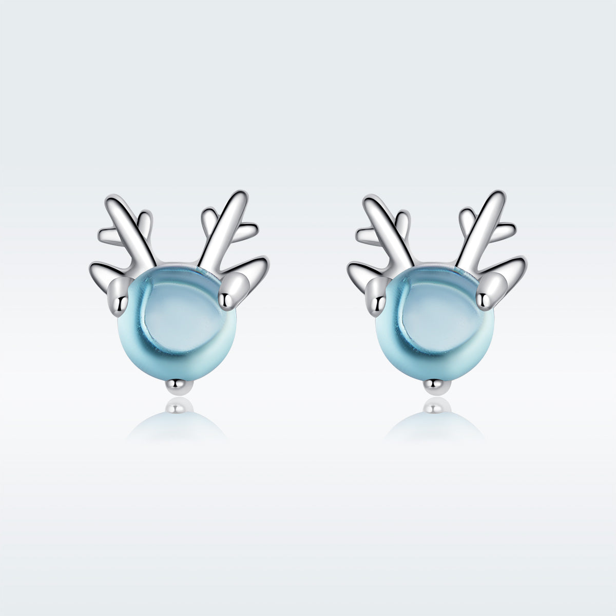 Sterling Silver Transparent Glass Earrings