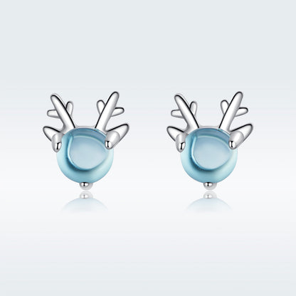 Sterling Silver Transparent Glass Earrings