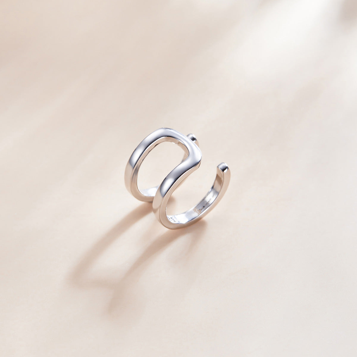 Sterling Silver Platinum-Plated Earrings