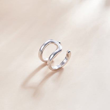 Sterling Silver Platinum-Plated Earrings