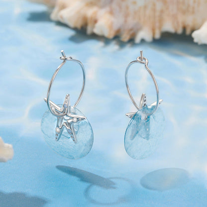 Sterling Silver Nano Opal and CZ Hoop Earrings