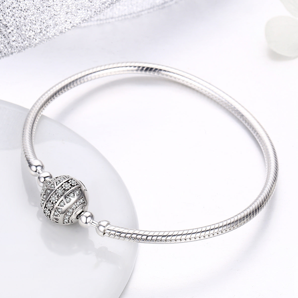Sterling Silver Circular Head Bracelet