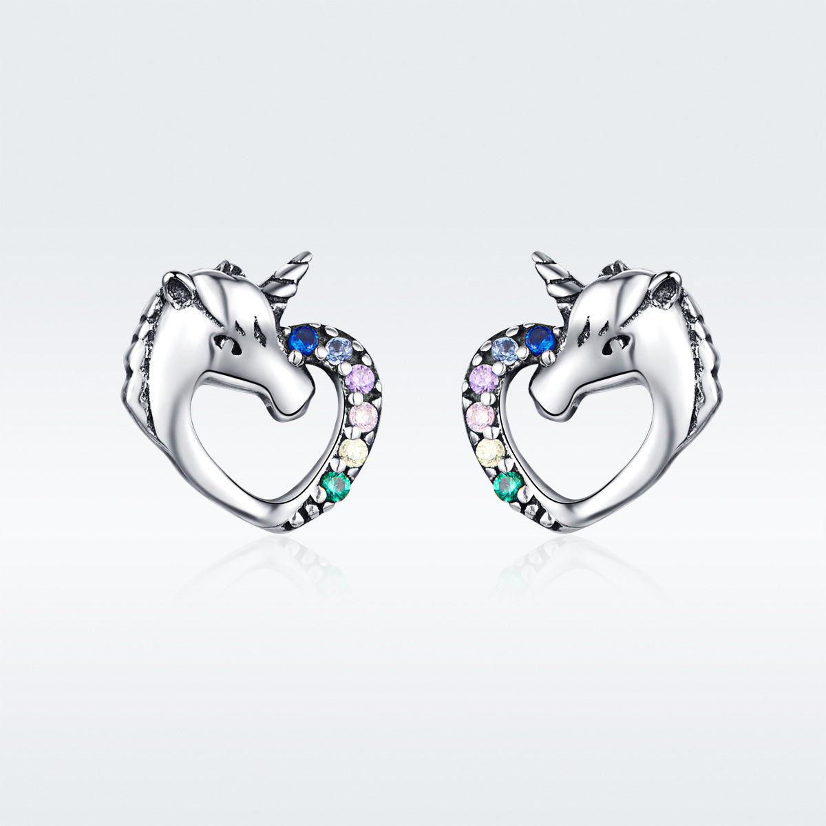 Sterling Silver Oxidized Pavé Cubic Zirconia Earrings