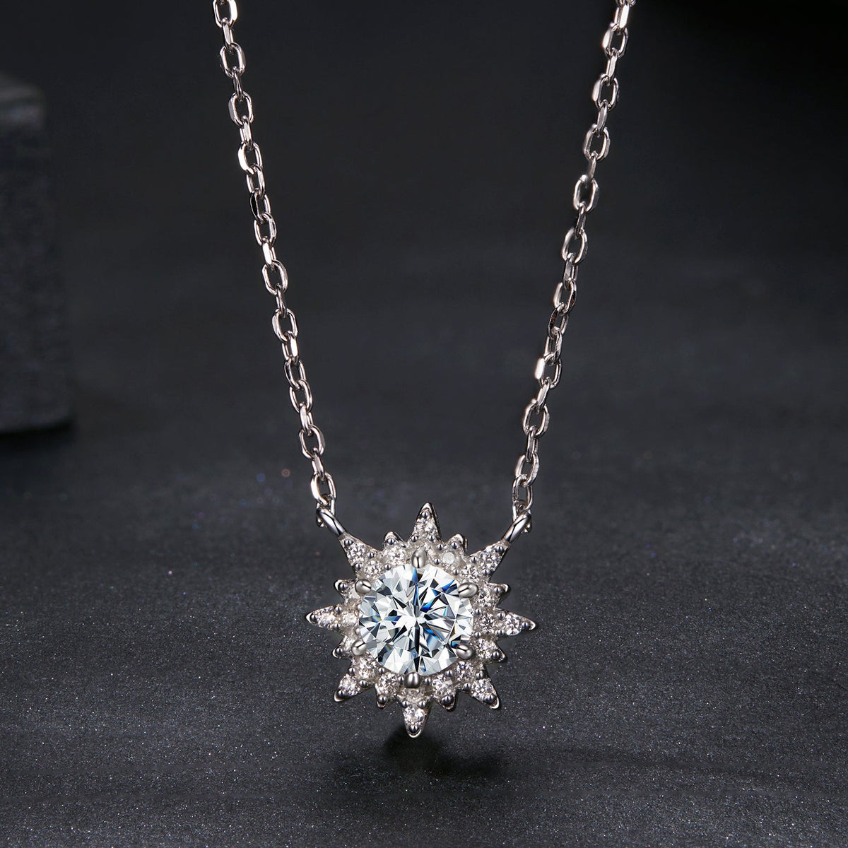Sterling Silver Moissanite Necklace